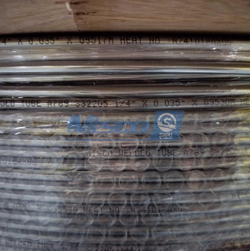 ASTM A789 Супердуплексная сталь S32750 Сварная спиральная трубка Лазерная сварка