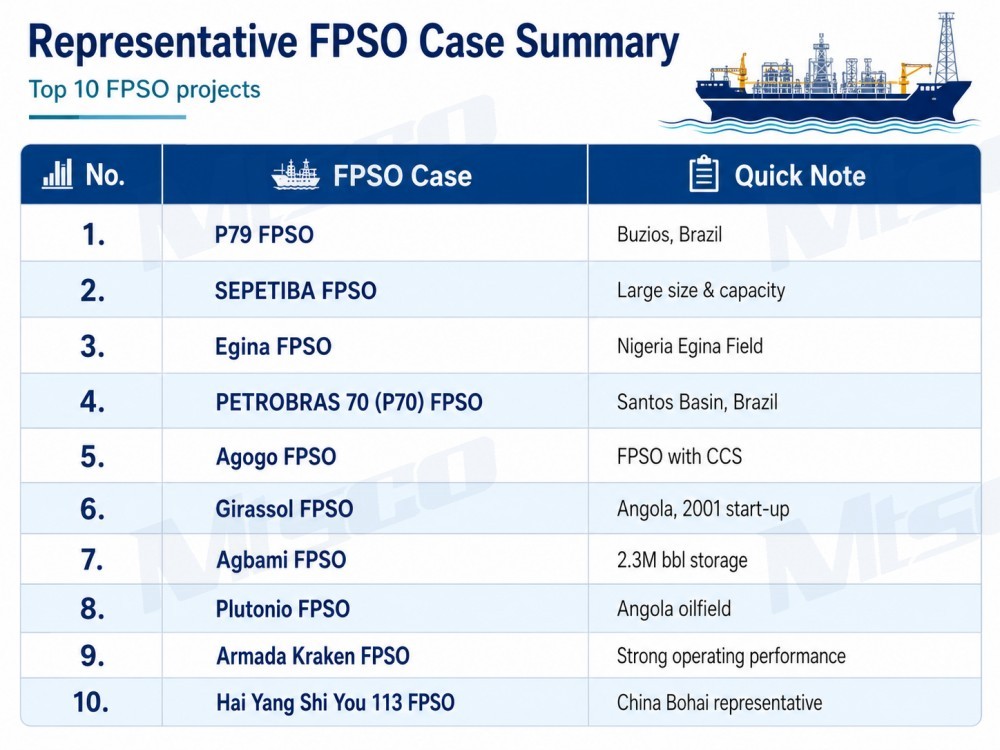 Типичные проекты FPSO